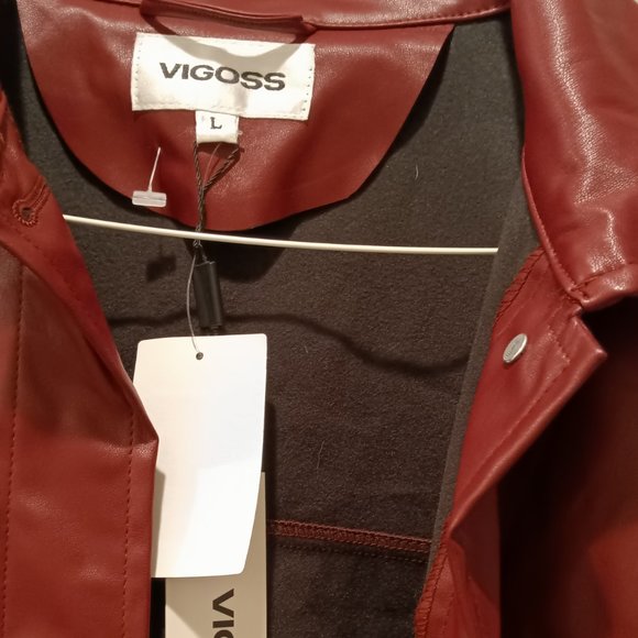 Vigoss Burgundy Size Large; Versatile Lightweight Spring Long Jacket - Picture 4 of 4